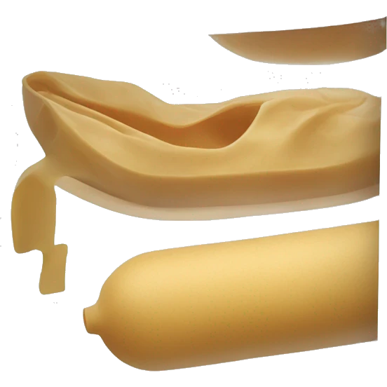 A side view of a kraft tupperware  emoji