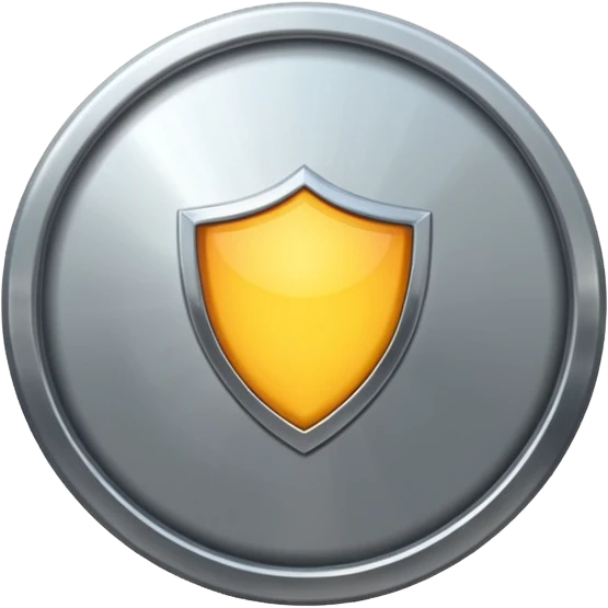 generate a ultra realistic shiny steel shield emoji
