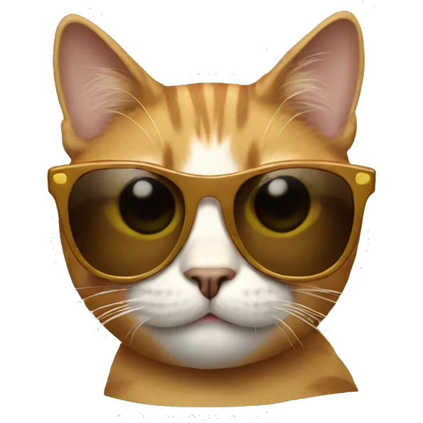 Cat with sunglasses emoji
