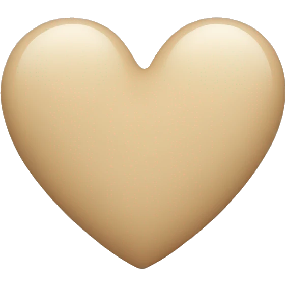 beige heart  emoji