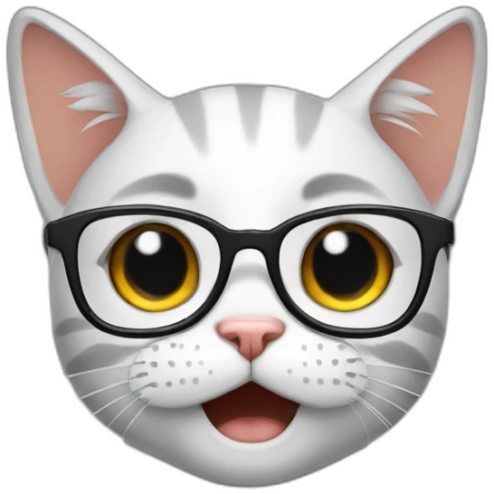 crying geek cat emoji