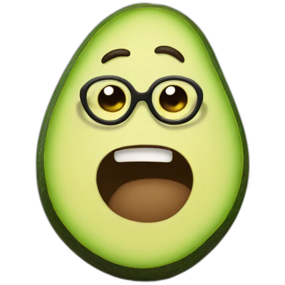avocado nerd emoji