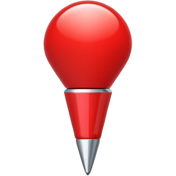 red pushpin with sharp metal tip emoji
