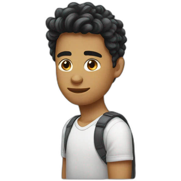 Solit hair boy emoji