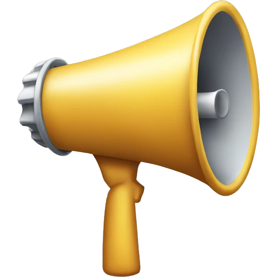 cartoony megaphone emoji emoji