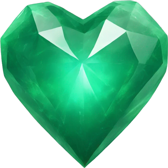 Jade diamond heart emoji