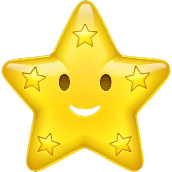 Yellow stars 3d emoji
