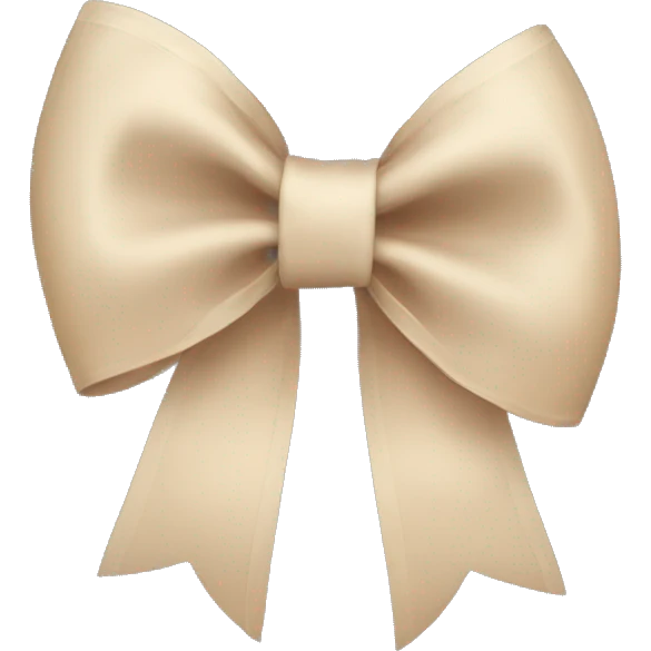 aesthetic beige bow emoji