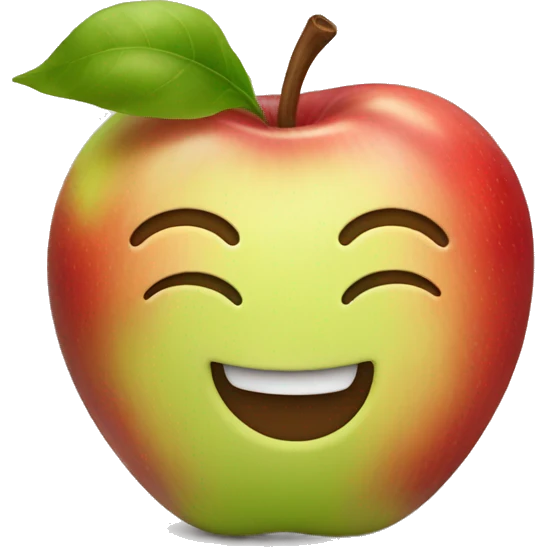 Smiling apples emoji