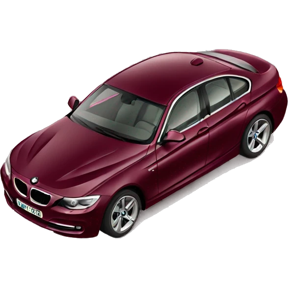 BMW car in burgundy  emoji