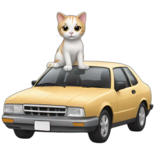 cat on a car emoji