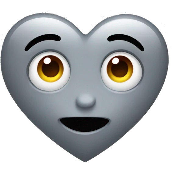Grey heart with heart eyes  emoji