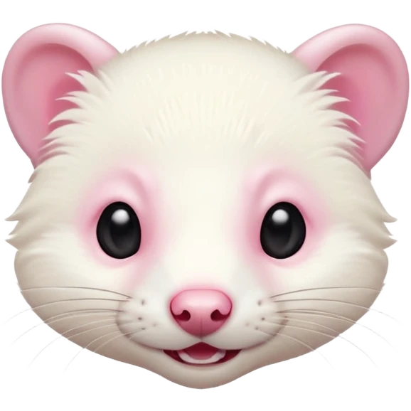 Ios 9.1 emoji style, albino ferret emoji