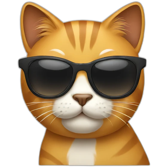 Cat with sunglasses emoji
