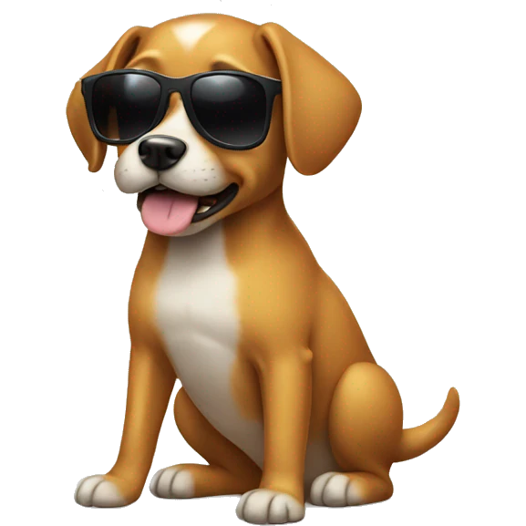 Dog with sunglasses  emoji
