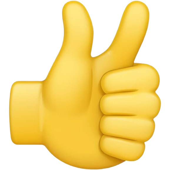 thumbs up emoji outlined in white emoji