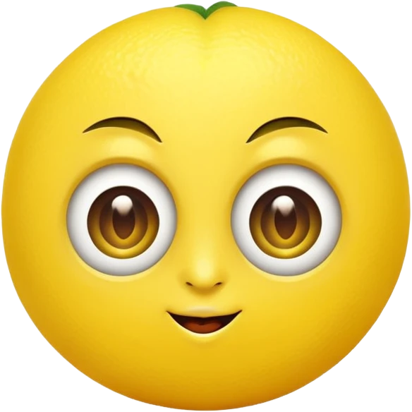 lemon with heart shaped eyes emoji