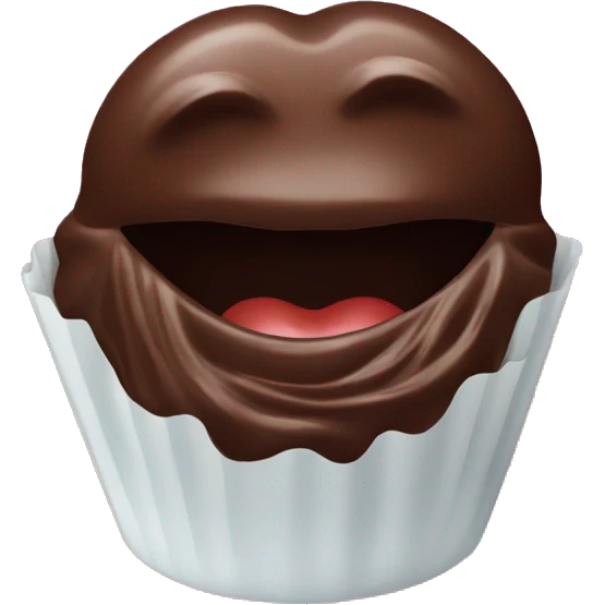Chocolate kiss emoji