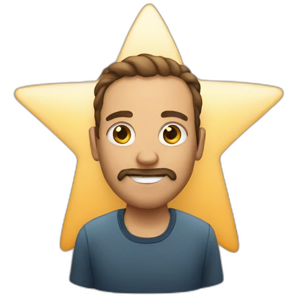 author with star emoji