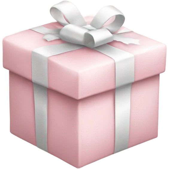 Light pink Christmas gifts under a white Christmas tree  emoji