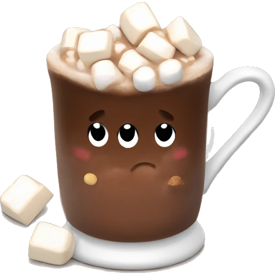 Hot choclat with Marshmallows emoji