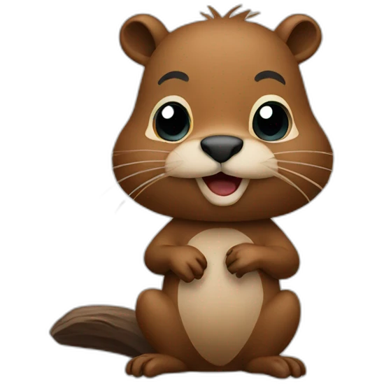 Beaver busy emoji