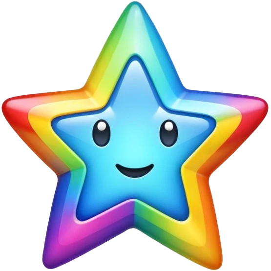 Rainbow Star Emoji Style emoji