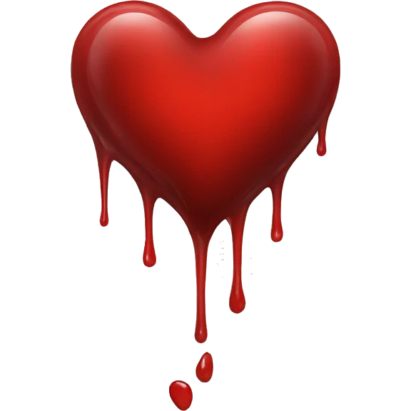 bleeding red heart emoji