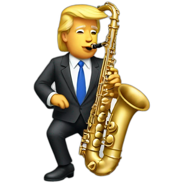 Donald trump playing saxophone emoji