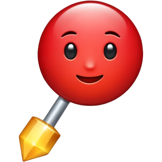 glitter red pin emoji