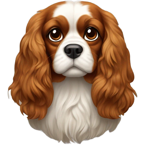 King Charles spaniel with the King's thumbprint emoji