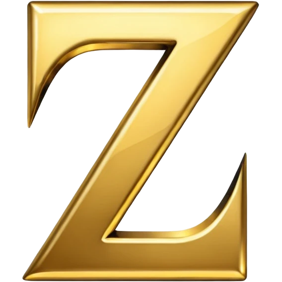 letter Z in black and gold emoji