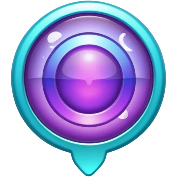 glitter purple and cian pin emoji