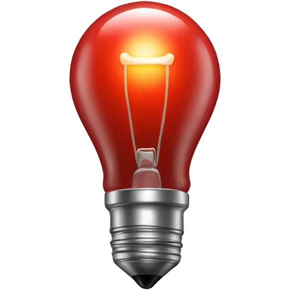 A red bulb nervoua emoji