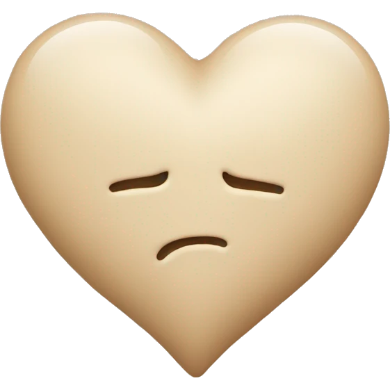 Beige love heart emoji