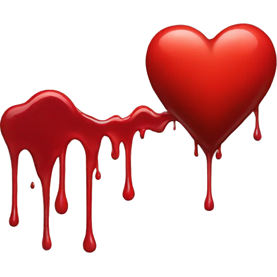 bleeding red heart emoji