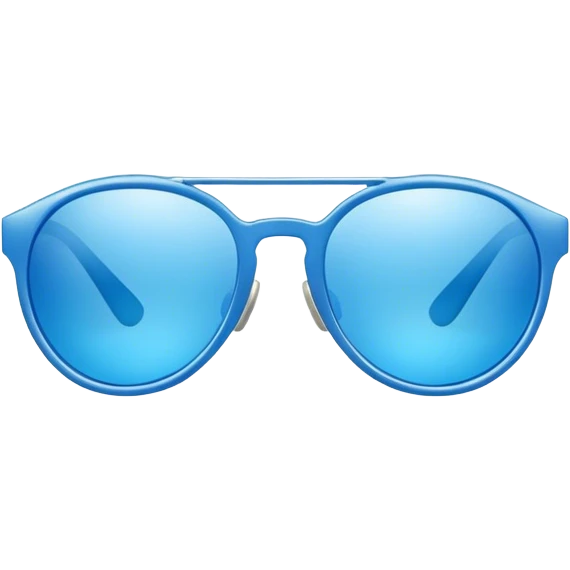 Blue sun glasses, front view, no face, no head emoji