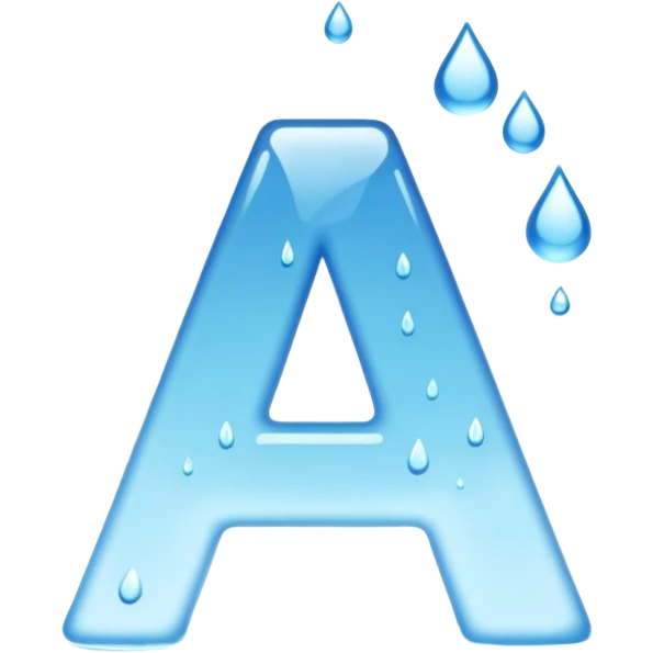 the letter V made out of water emoji