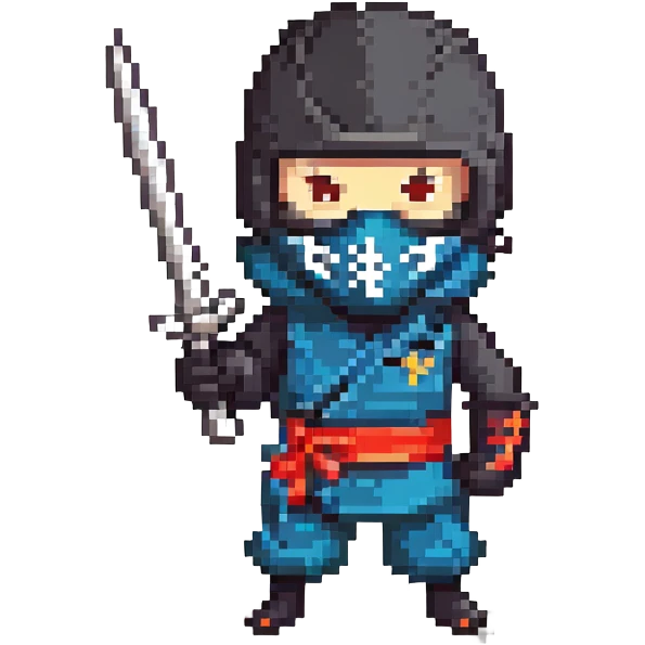 masked ninja with shuriken emoji