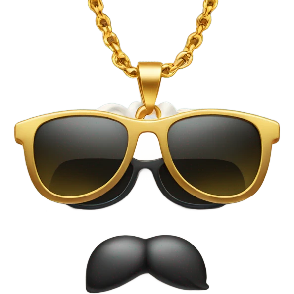 Pepper with Sunglasses and golden necklace emoji
