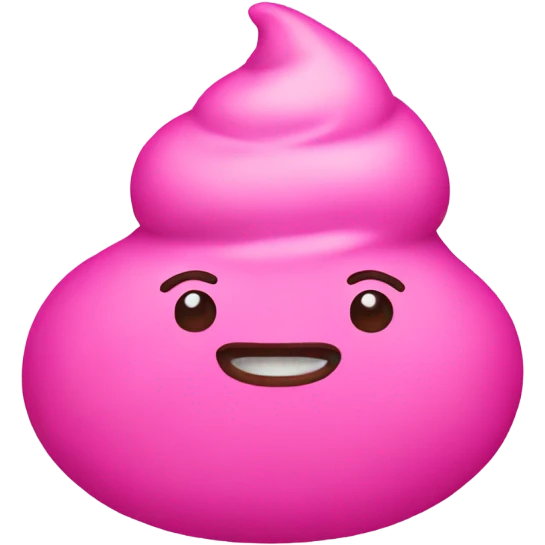 Poop pink emoji