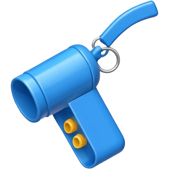 whistle in blue emoji