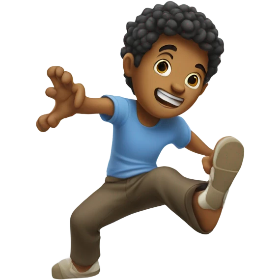 Emoji with feet kicking  emoji