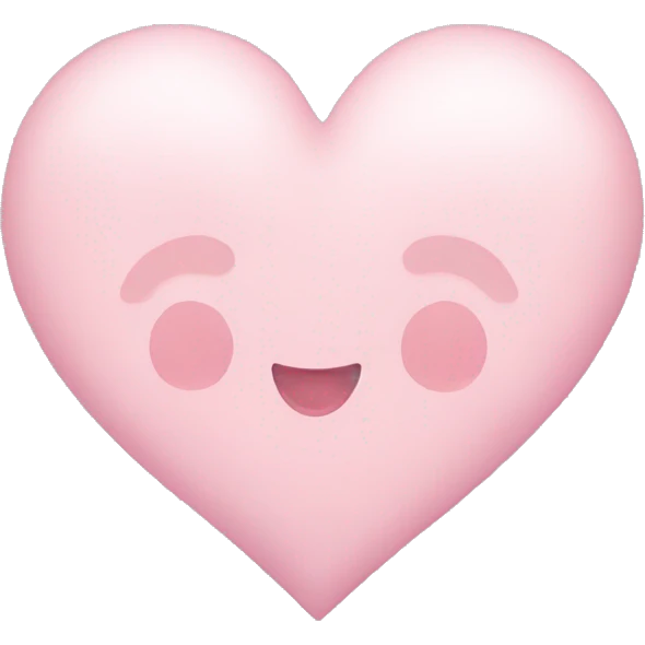 Baby pink pastel heart emoji