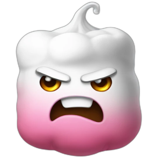 angry marshmallow emoji