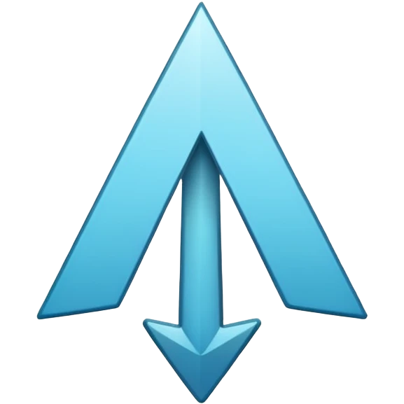 white simple arrow up emoji