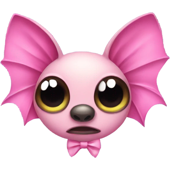 a bat with a pink bow emoji