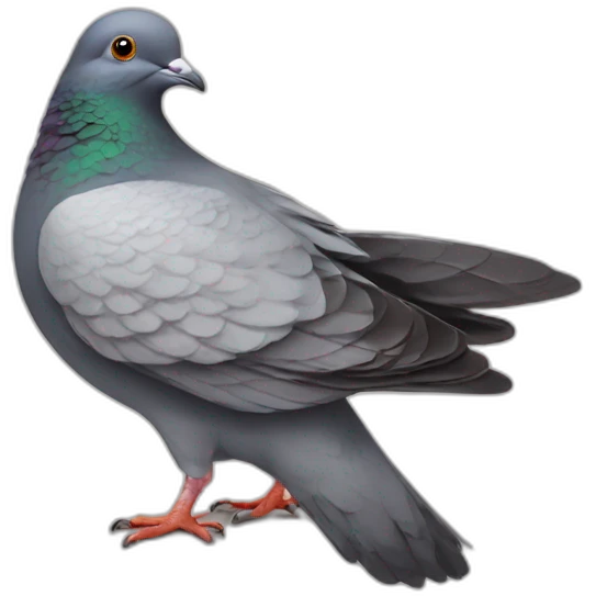 Pigeon wearing à haut emoji