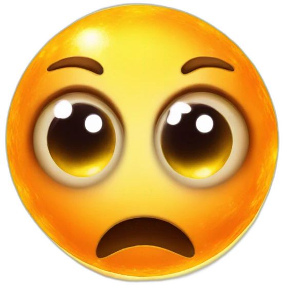 planet Sun with a cartoon godly face with big stupid eyes emoji