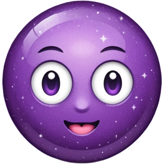 bolinha glitter roxo emoji